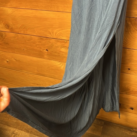 Krista by Revolve womens maxi dress XS short sleeve v-neck side slit soft event - Picture 7 of 11